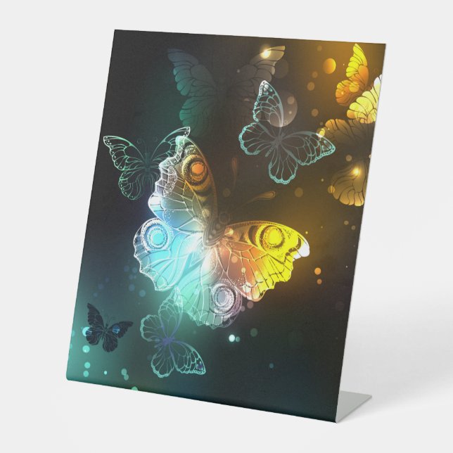 Signe De Table Papillon lumineux et papillons de nuit (Recto)