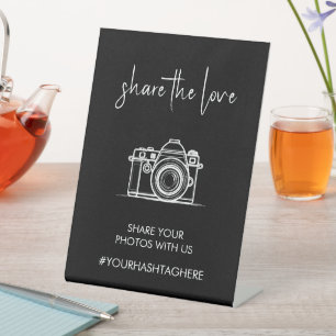 Signe De Table Partagez l'amour - Hashtag Mariage