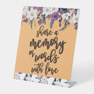 Signe De Table Partagez une mémoire ou des mots avec Love Mariage