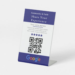 Signe De Table Partagez votre expérience Code QR Avis Google