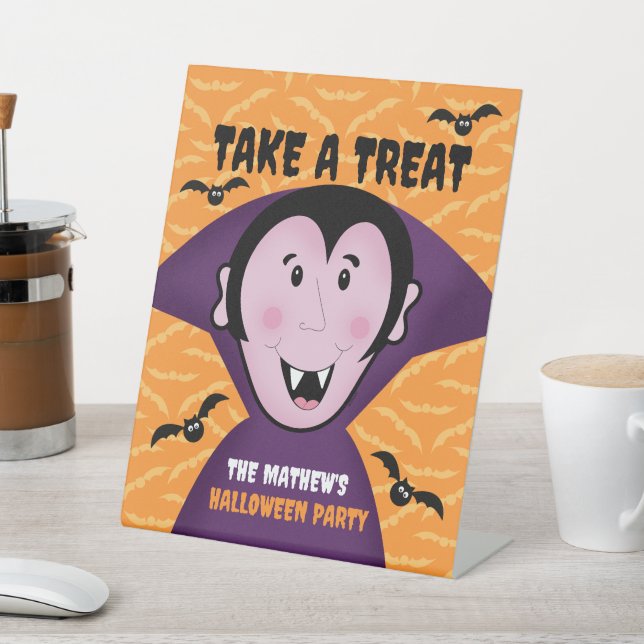 Signe De Table Parti d'Halloween Dracula Bat Vampire Cute (In SItu)