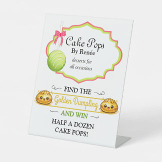 Signe De Table Pâtisserie de Cake Pops sur mesure V4