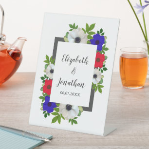 Signe De Table Patriotique Panda Anemone Mariage