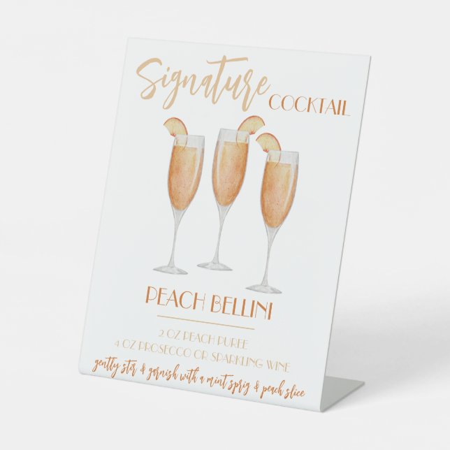 Signe De Table Peach Bellini Signature Cocktail Recipe (Recto)