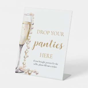 Signe De Table Pearls et Prosecco Jeter vos culottes