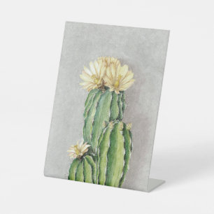 Signe De Table Peinture à fleur de cactus