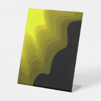 Peinture abstraite noire et jaune