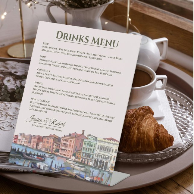 Signe De Table Peinture du Grand Canal, Venise, Italie (Créateur téléchargé)