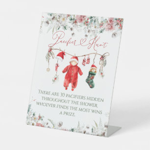 Signe De Table Père Noël Baby Christmas Baby shower Pacifier chas