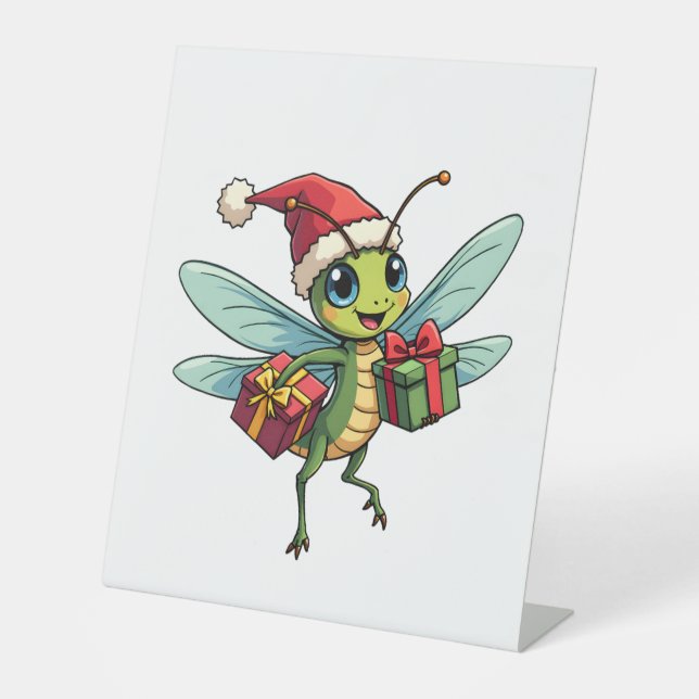 Signe De Table Père Noël's Dragonfly Helper (Recto)
