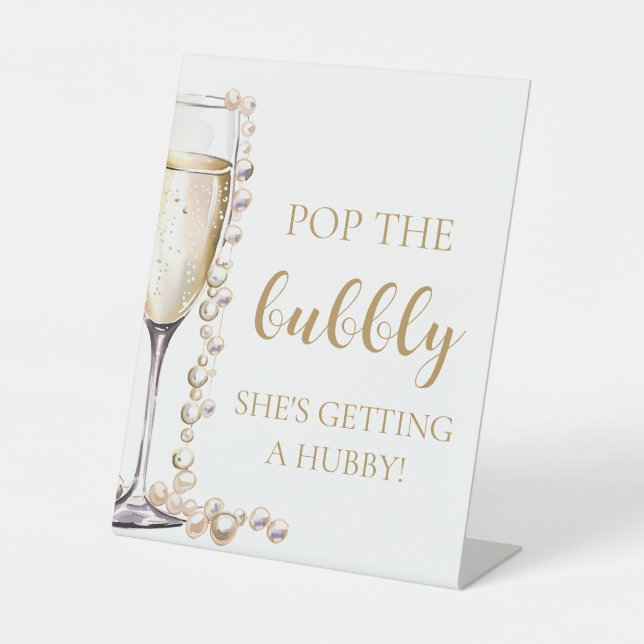 Signe De Table Perles Poursuivre Pop La Bubbly Elle se fait hubby (Recto)