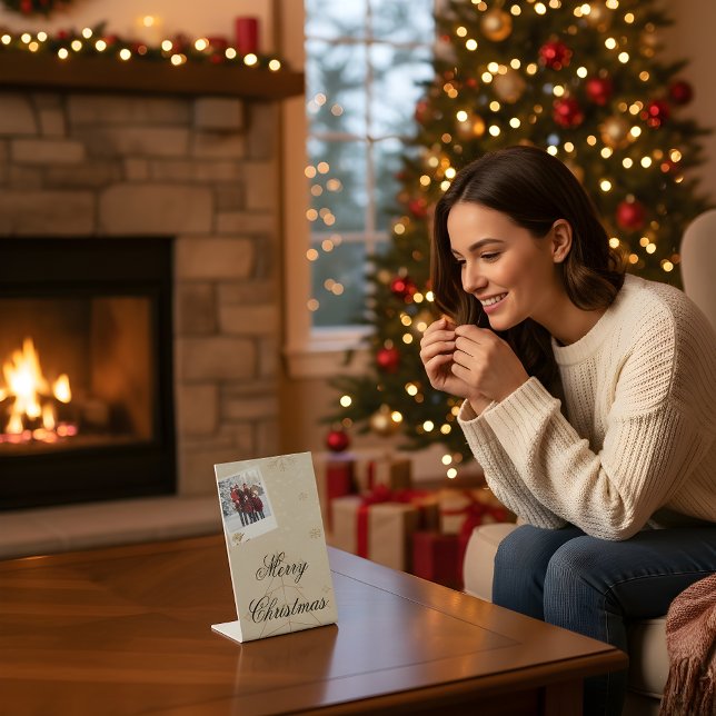 Signe De Table “Personalized Family Christmas Photo Stand” (Créateur téléchargé)