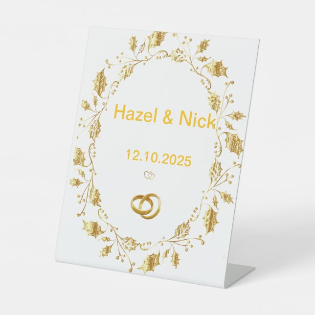 Signe De Table Personalized Wedding sign  (Recto)