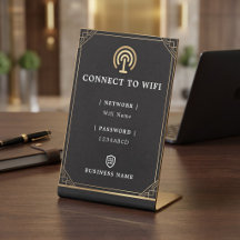 Personnalisé Noir et Or Wifi