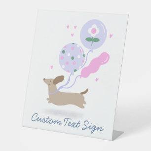 Signe De Table Personnalisé Weiner Dog Dachshund Lover Party mign