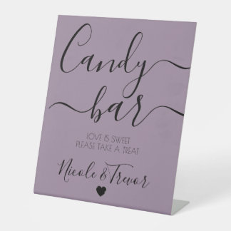 Signe De Table Personnaliser - Bar à bonbons de mariage en callig