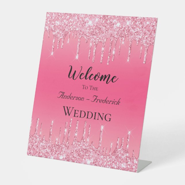 Signe De Table Personnalisez l'accueil du Mariage de Parties scin (Recto)