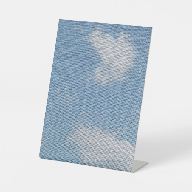 Signe De Table Personne avec photo de nuage J (Recto)