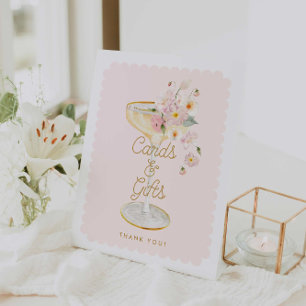 Signe De Table Pétales et Cartes de poursuite et Cadeaux