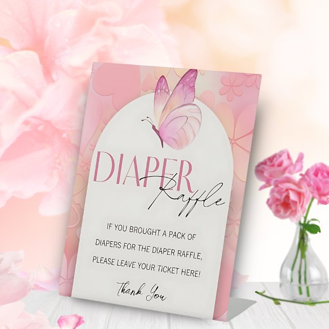 Signe De Table Petit Baby shower Papillon Déchets de  (Créateur téléchargé)