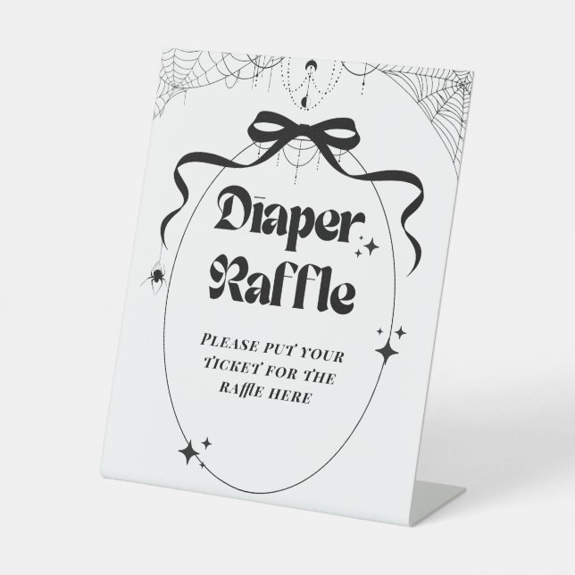 Signe De Table Petit Boo minimal Baby shower gothique d'Halloween (Recto)