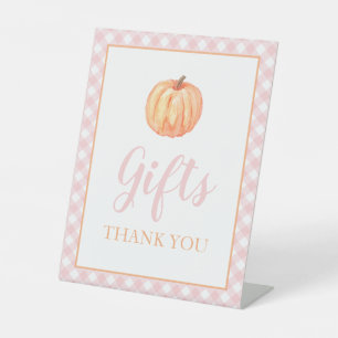 Signe De Table Petit Citrouille Pastel Rose Automne Cadeaux Anniv