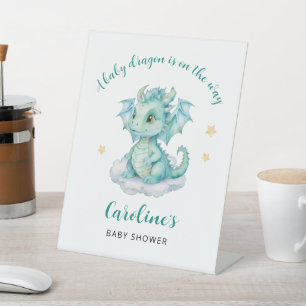 Signe De Table Petit Dragon en Route Baby Shower