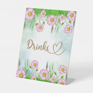 Signe De Table Petit Fleur sauvage En Route Baby shower