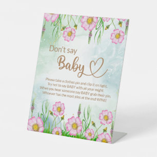 Signe De Table Petit Fleur sauvage En Route Baby shower