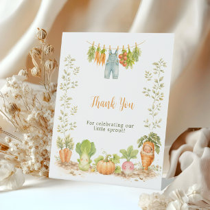 Signe De Table Petit jardin de pousses Baby Shower Merci