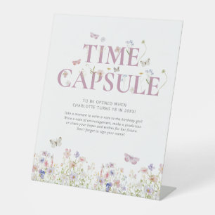 Signe De Table Petit papillon 1er anniversaire heure Capsule