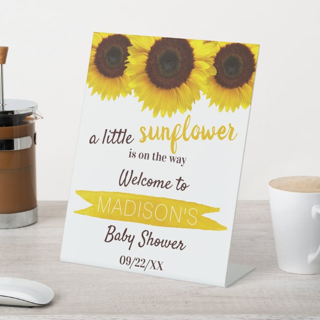 Signe De Table Petit Tournesol En Chemin ! Accueil baby shower (In SItu)