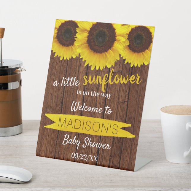Signe De Table Petit Tournesol En Chemin ! Accueil baby shower (In SItu)