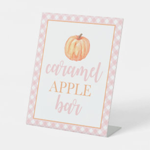 Signe De Table Petite Citrouille Pastel Rose Anniversaire Nourrit