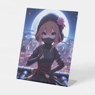 Signe De Table Petite fille guerrière ninja
