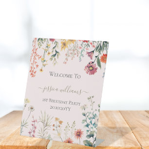 Signe De Table Petite Fleur Sauvage Fête son Premier Anniversaire