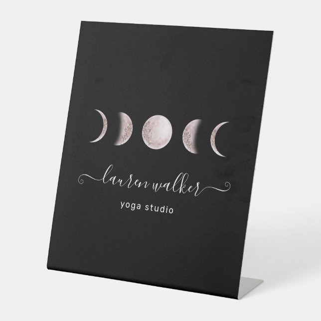 Signe De Table phase rose vif de lune studio de yoga (Recto)