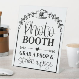 Signe De Table Photo Booth Capter Une Prop & Grève Une Pose
