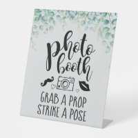 Photo Booth Grab a Prop Custom Eucalyptus Mariage