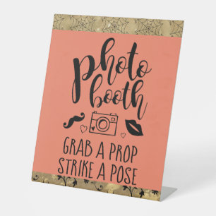 Signe De Table Photo Booth Grab a Prop Custom Halloween Mariage P