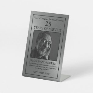 Signe De Table Photo d'argent/personnalisée - Prix de l'employé