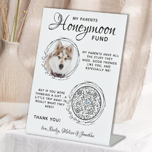 Signe De Table Photo de chien Mariage pour animaux de compagnie Q