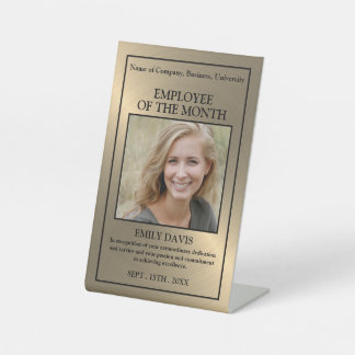 Signe De Table Photo d'or/personnalisée - Prix des employés