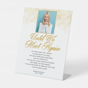 Signe De Table Photo Elegant Memorial Funeral Poem