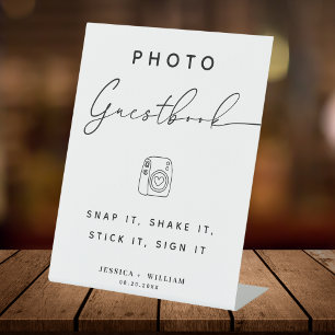 Signe De Table Photo Livre d'or Snap It Shake it Stick It Stick i
