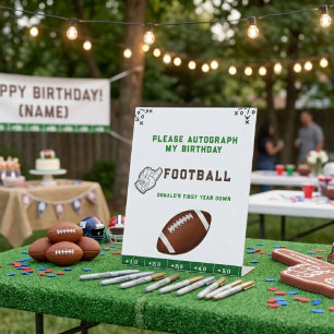 Signe De Table Photographie du premier anniversaire de Football F