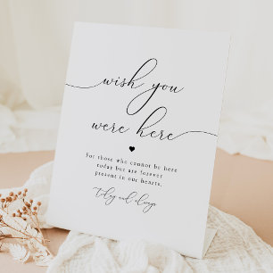 Signe De Table Piédestal de mariage Minimaliste Wish You Were Her