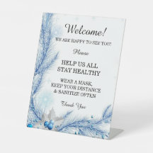 Pin bleu hiver Noël Mariage sécurité