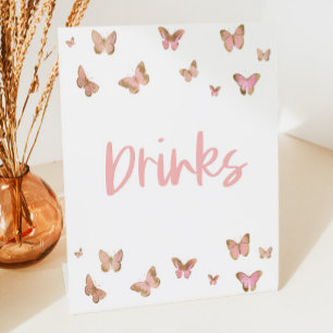 Signe De Table Pink Butterfly Drink Table Party Signale