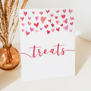 Signe De Table Pink Red Hearts Traitements Sweets Table Party Sig